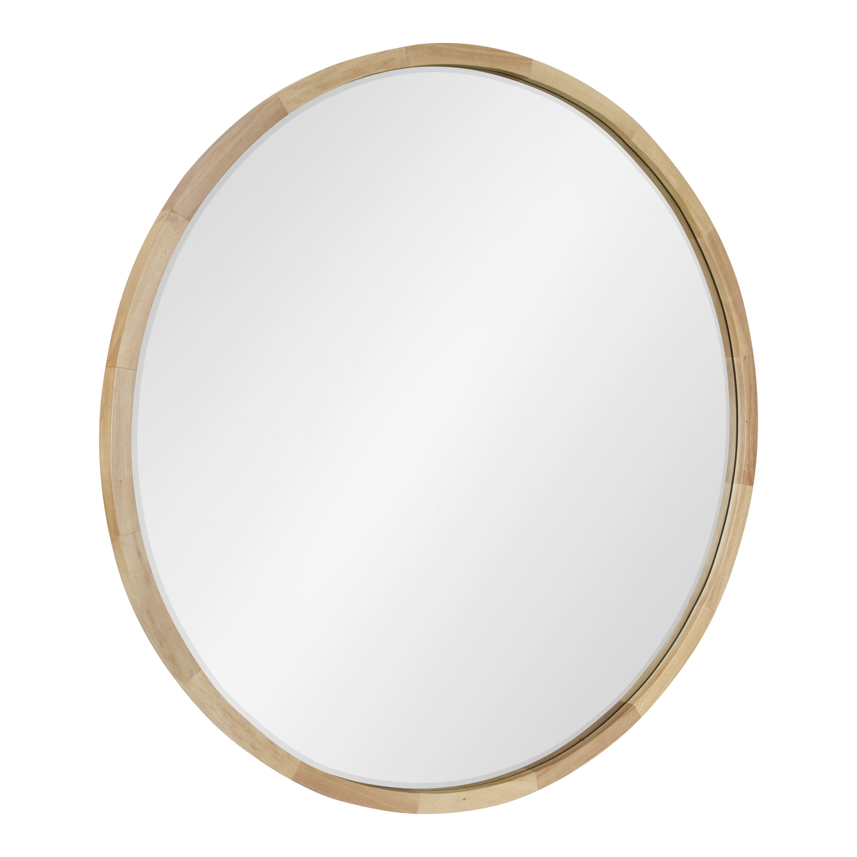 Kate And Laurel Mclean Mid Century Wood, 30 Inch Round Wood Wall Mirror