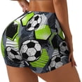 thumbnail image 2 of Xecao Football Print Workout Shorts for Women Soft Smooth Gym Yoga Scrunch Active Tennis Workout Running Shorts, 2 of 9