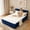Blue, variant on Toject Queen Size Bed with Memory Foam Mattress, Soft Bed with Matching Headboard, Medium Firm Mattress in a Box, No Assembly Required and No Bed Frame Needed, Bedrooms, Apartment, Gray