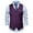 Purple, variant on YODETEY Men'S Autumn Winter formal Bussiness Tuxedo Suit Waistcoat Vest Jacket Top Coat Purple XXXXL