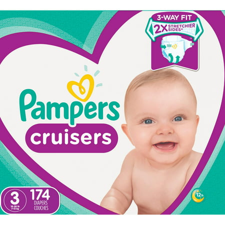 Pampers Cruisers Diapers Size 3 174 Count (Best Diapers For 1 Year Old)
