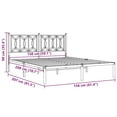 thumbnail image 2 of vidaXL Metal Bed Frame without Mattress with Headboard White 59.1"x78.7", 2 of 7
