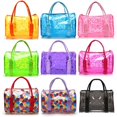 thumbnail image 2 of Bolso de playa impermeable a prueba de humedad para mujer y niña, bolsos de mano con cierre de cremallera transparente portátil, bolsas de natación de PVC Inevent BB5467-01, 2 of 7