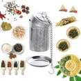 thumbnail image 6 of 2 Pack Stainless Steel Tea Infuser Mesh Loose Leaf Steeper with Chain Hook and Threaded Lid for Black Tea,Spices and Seasonings, 6 of 6