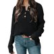 thumbnail image 1 of Gibobby Suéter cuello v, Suéter de Mujer de Moda Elegantes de Manga Larga Cuello V, Sueter para Mujer(Negro,XG), 1 of 5