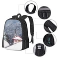thumbnail image 2 of Fotbe Watercolor Winter Landscape For Christmas Mochila para Hombre y Mujer - Tela Oxford 600D Resistente - Mochila Impermeable de Gran Capacidad para Escuela, Viajes y Senderismo, 2 of 6
