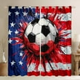 thumbnail image 1 of Erosebridal Rideaux de Soccer Soccer Lot de 2 (42x63), Drapeau Américain Rideaux Occultants 30 %-50 % Ensemble de 2, 1 of 6