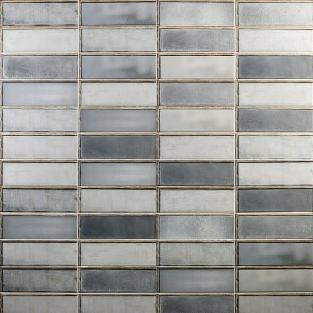 Turbine Industrial Glass Gray 4x12 Ceramic Wall Tile