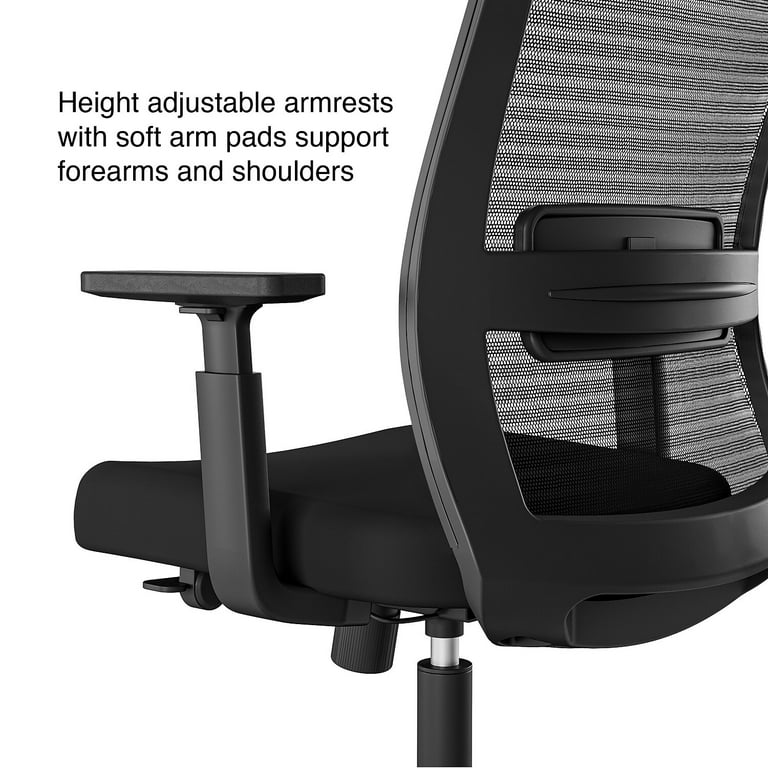 Union and Scale Marrett Mesh and Fabric Task Chair Black 53249