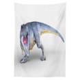 thumbnail image 3 of Ambesonne Dinosaur Tablecloth Rectangular Table Cover, Monstrous Creature, 60"x90", Blue Yellow Pink, 3 of 4