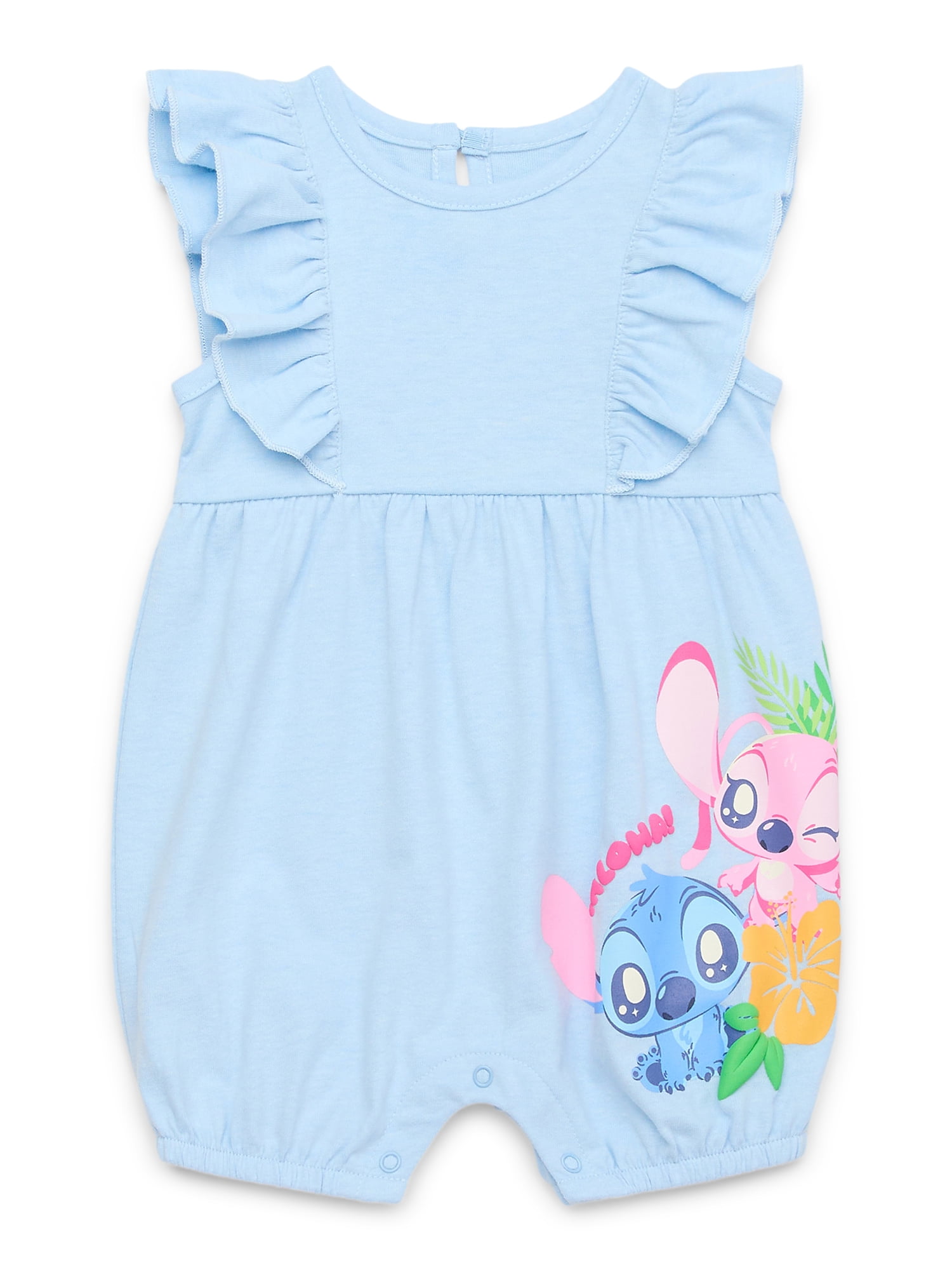 Stitch Baby Girls Romper Set, 2-Pack, Sizes 0-24 Months