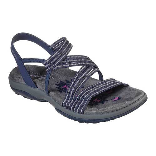 skechers strappy flat sandals with slingback