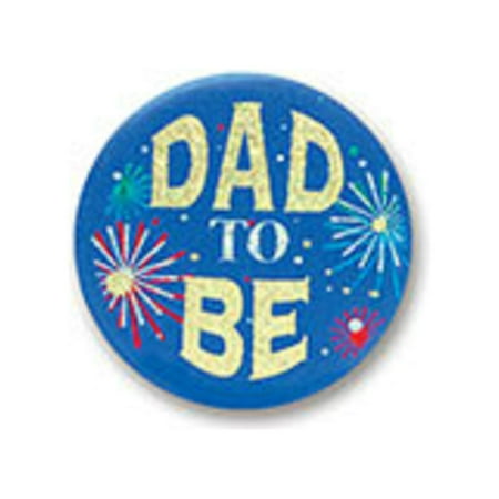 Beistle Pack of 6 Baby Shower "Dad To Be" Satin Button Costume Accessories 2"
