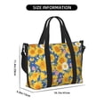 thumbnail image 2 of Travel Duffle Bag Vintage White Yellow Sunflower Travel Tote Bags Carry on Luggage Waterproof Weekender Bags with Top Handle Adjustable Shoulde Strap for Travel Gym, 2 of 5