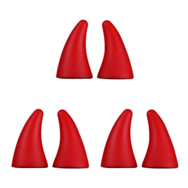 Guardoinrt 2pcs/set Sticker Turn Heads With Waterproof Devil Horn Car Roof Decoration red 3Set