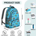 thumbnail image 5 of Monster Cartoon Truck Blue Pattern Cute School Backpack Bag with Padded Back and Adjustable Shoulder Straps 16.9 X 12.6 X 5.9 Inches, 5 of 5