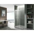 thumbnail image 4 of Kahn Series 57-60"W x 76"H Sliding Frameless Shower Door in Brushed Nickel with Tsunami Guard Tempered Glass, 4 of 4
