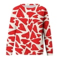 thumbnail image 4 of Womens Valentines Long Sleeve Shirts Casual Oversized Round Neck Printed Pullover Lightweight Tops Fall Clothes, 4 of 4