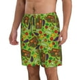 thumbnail image 2 of Goofa Carrot Eggplant Printed Mens Swim Trunks Summer Quick Dry Short Beach Swimwear Bathing Suits-Small, 2 of 9