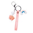 thumbnail image 1 of 1Pc Cartoon Keychain Alpaca Shaped Hanging Pendant Key Ring Bag Decoration（Orange）, 1 of 9