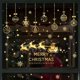 thumbnail image 2 of Pegatinas doradas de Navidad para el hogar, adornos navideños de Papá Noel, alce, copo de nieve, para ventana, 2023, 2 of 4