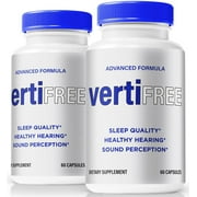 (2 Pack) Vertifree Capsules for Vertigo- Advanced Ear Support, Natural Formula to Promote Inner Ear Health, Tinnitus Supplement for Ringing, Official Auditory Pills, Verti Free (120 Capsules)