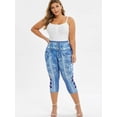 thumbnail image 4 of PALACLOTH Women'S Stretch Plus Size Leggings Cropped Pants, 4 of 5