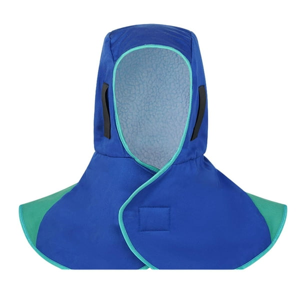 Capuchas de soldadura de protección completa Protector de cuello de soldadura multifuncional duradero azul