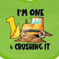 thumbnail image 4 of Inktastic I'm 1 and Crushing It Construction 1st Birthday Boys or Girls Baby Bib, 4 of 4