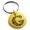 Gold, variant on Stainless Steel Letter G Initial Dotted Monogram Engraved Small Medallion Circle Charm Keychain Keyring