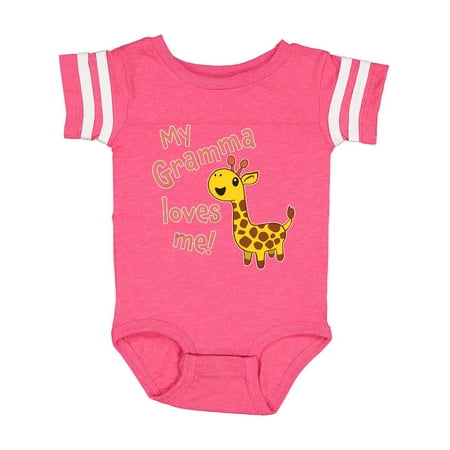 

Inktastic My Gramma Loves me- cute giraffe Gift Baby Boy or Baby Girl Bodysuit