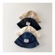 thumbnail image 2 of Sombrero de pescador de estilo Retro para niños de 2 a 6 años, pegatinas decorativas de primavera y verano, sombrero para el sol al aire libre, gorro de lavabo de alero grande para niños, 2 of 6