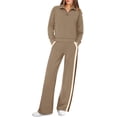 thumbnail image 3 of Women 2 Piece Outfits Airport Travel Vacation Sweatsuits Wide Leg Pants Lounge Set 2025 Fashion Clothes, 3 of 10