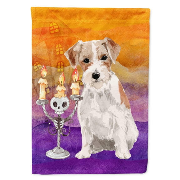 Hallween Jack Russell Terrier House Flag