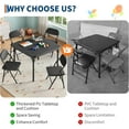 thumbnail image 6 of Boys and Girls Folding Table and Chairs Set of 3, Portable Table and Chair with Pu Soft Cushion,Suitable for Eating,Reading and Playing, 6 of 10