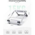 thumbnail image 3 of Adjustable Laptop Stand for Desk Ergonomic Laptop Desk Stand Foldable Laptop Riser Compatible with IPad, MacBook Pro Air, Chromebook, Thinkpad, Asus, Dell, HP, 10 to 16 Inch Device, 3 of 7