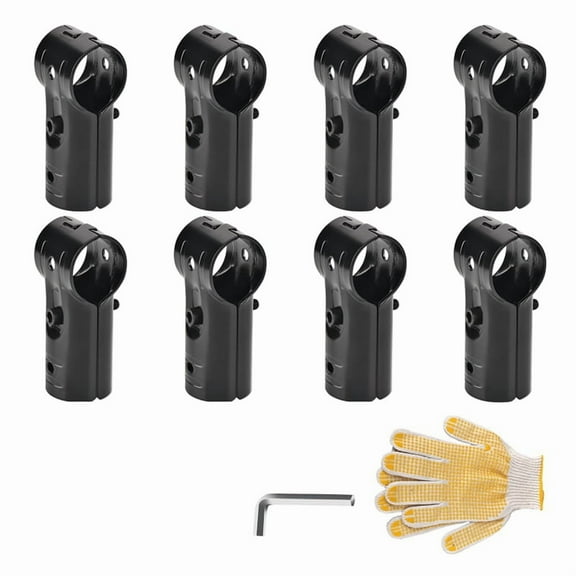 TOP! 8 Sets 1 Inch T Pipe Clamp,Cold Rolled Steel Connector Chain Link Fence Parts End Rail Clamp for (25mm) OD