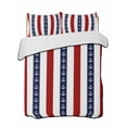 thumbnail image 2 of Quilts Twin XL Size, Nautical Anchor Soft Comforter Bedding Set for Bed, Red Navy Blue White Stripe Geometric Lightweight Quilted Bedspread with Pillow Cover(2 Pieces) for All Season, 68x98 Inch, 2 of 6