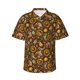 thumbnail image 1 of Fotbe Chrysanthemum turkey Camisa Hawaiana para Hombre Unisex – Camisa Casual de Verano con Botones de Manga Corta de Algodón y Lino,X-Large, 1 of 7