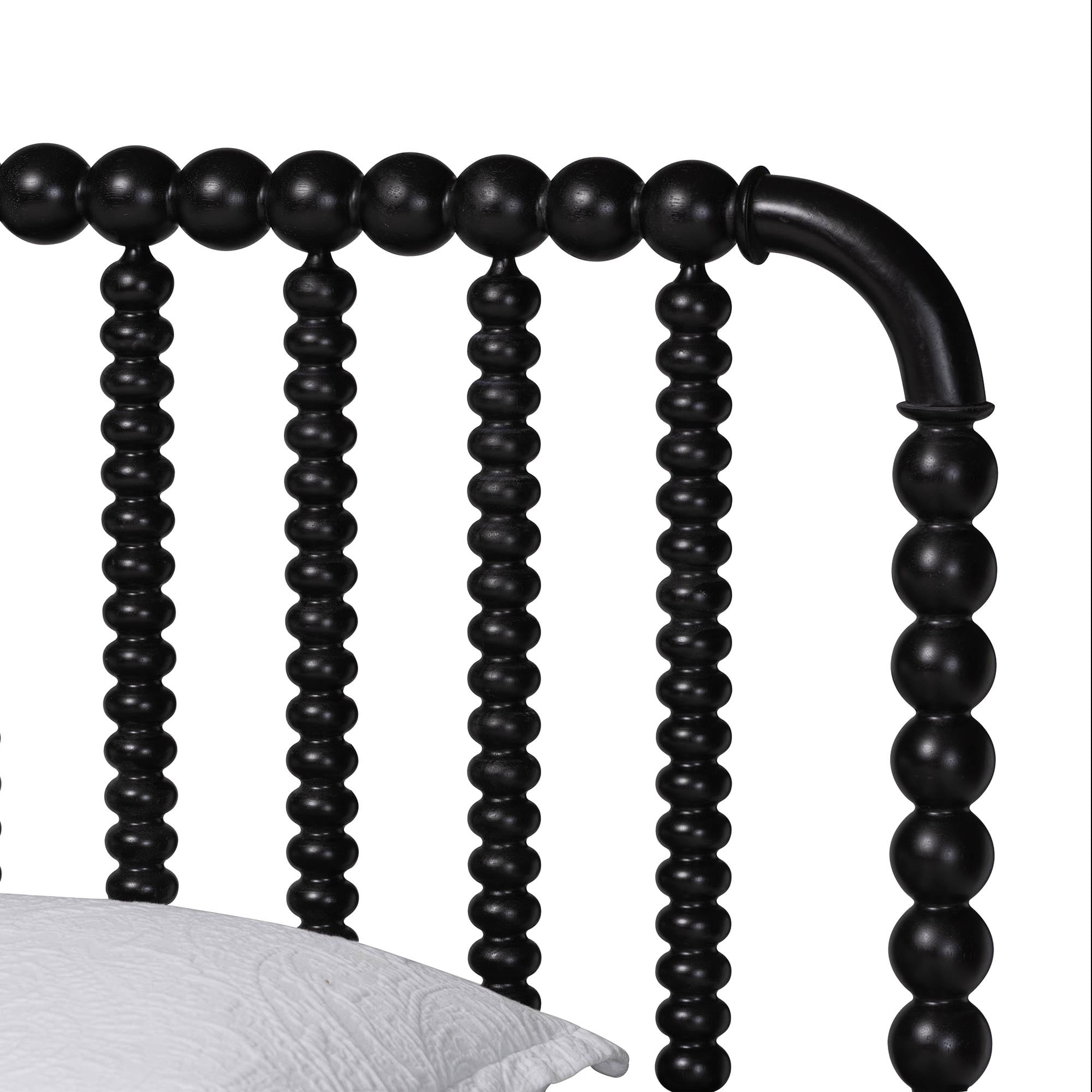 Baxton Studio Lucera Mid-Century Modern Platform Bed, Twin, Black