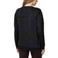 thumbnail image 2 of Mondetta Women's Soft Brushed Fleece Kangaroo Pocket Crewneck Top Casual Active Sweatshirt-Black / S, 2 of 4
