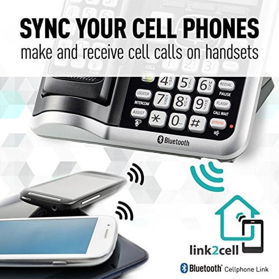Restored Panasonic KX-TGF575S DECT 6.0 Expandable Cordless Phone System, Silver (Refurbished)
