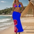 thumbnail image 1 of Maillot de Bain Floral 2 Pcs pour Femmes, Bikini Triangle à Ficelles avec Jupe de Plage, 1 of 5
