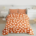 thumbnail image 2 of Feelyou Simple Polka Dot Full Size Comforter Sets, Chic Brush Artwork Bedding Comforter Set, Orange Cartoon Cycle Reversible Bedding Sets, Lightweight Room Decor, 3 Pieces, 2 of 8
