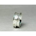 thumbnail image 2 of Heaven Crafts Hammered Spinner Ring 925 Solid Silver Dainty Wide Band Gift For Her & Him, 2 of 6