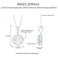 thumbnail image 5 of Rosec Jewels Certified Lab Grown Diamond Pendant Necklace - EF-VS Quality - Round Necklace with Chain - Ready to Gift, 14K White Gold, 5 of 8