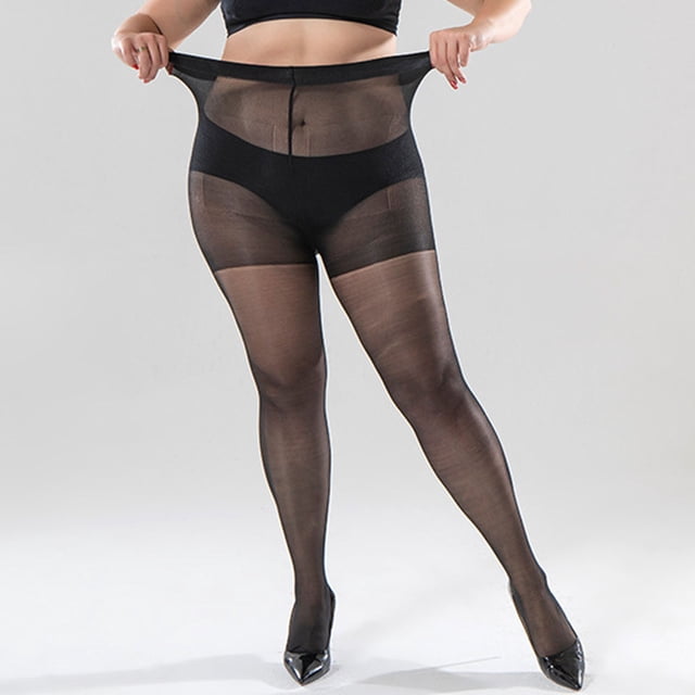 Collants pour Femmes à Taille Gainante avec Soutien Léger Anti-Fuites, Jambes Transparentes, Collants Extra Épais, Collants Grande Taille, Collants
