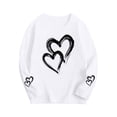 thumbnail image 4 of Lorytime Kid Girls Sweatshirt with Hearts Kid Long Sleeve Crewneck Tops Valentine's Day Pullover Fashionable Outerwear, 4 of 6