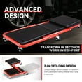 thumbnail image 6 of Z Folding Car Creeper 36-Inch 2-in-1 Rolling  Mechanic Work Stool Seat, Red, 6 of 6