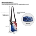 thumbnail image 6 of HELLHERO Underarm Shoulder Bag for Adults Daily Use Red and Blue Ink Pattern Design Crossbody Bag Double Zipper, 6 of 7